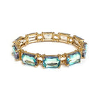 Emerald Cut Crystal AB Stretch Bracelets