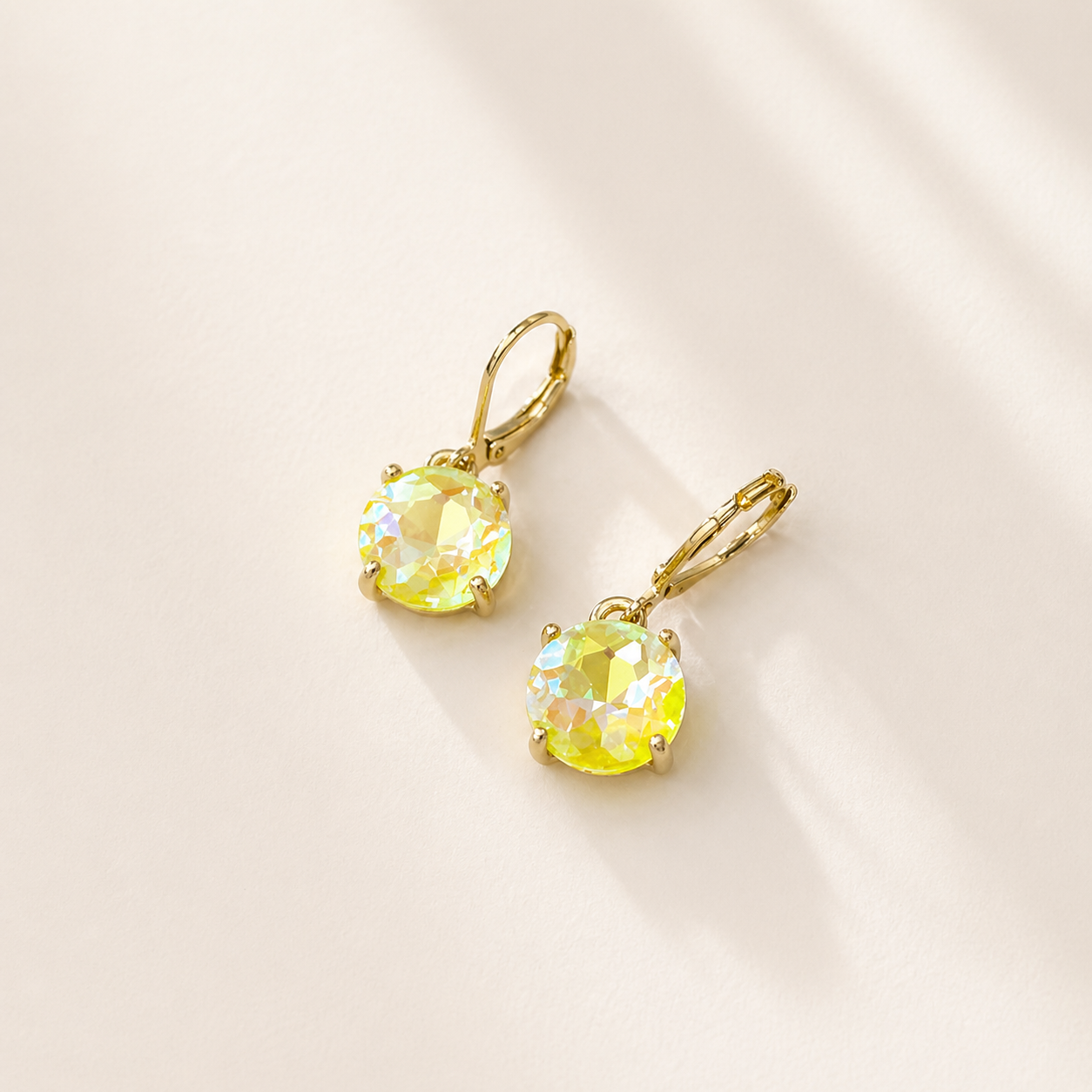 12mm Round AB Drop Earrings