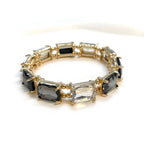 Emerald Cut Crystal AB Stretch Bracelets