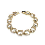 Round Cushion Cut Link Bracelet