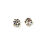Sterling Silver S925 Post 12mm Round Glass Stud Earrings