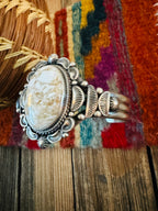 Handcrafted Dry Creek Turquoise & Sterling Silver Cuff Bracelet