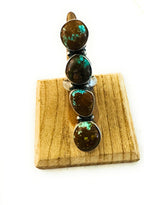Handcrafted Sterling Silver & Number 8 Turquoise Ring Size 8.5