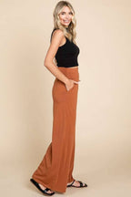 PiPPY Fold Over Wide Leg Palazzo Pants