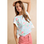 Floral Open Back Top