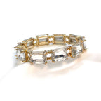 Emerald Cut Crystal AB Stretch Bracelets