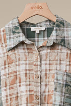 Vintage Patchwork Plaid Shirt Jacket