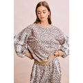 Leopard Lace Stripe Sweatshirt