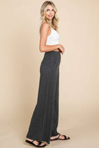 PiPPY Fold Over Wide Leg Palazzo Pants