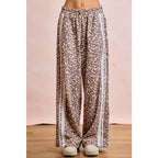 Leopard Lace Stripe Sweat Pants