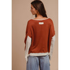 Laced Arm Boho Bell Sleeve Top