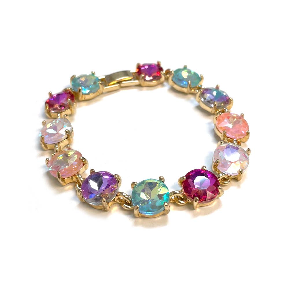 Round Cushion Cut Link Bracelet