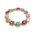 Round Cushion Cut Link Bracelet