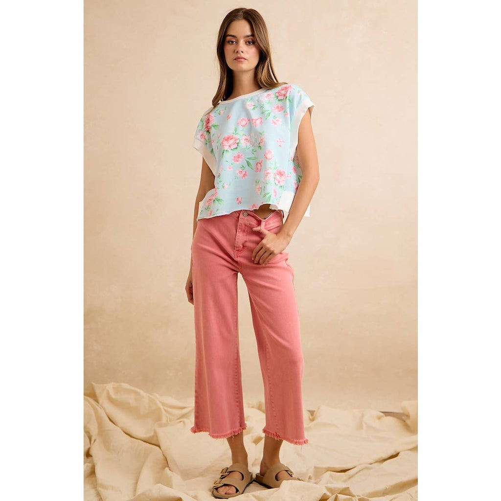 Floral Open Back Top