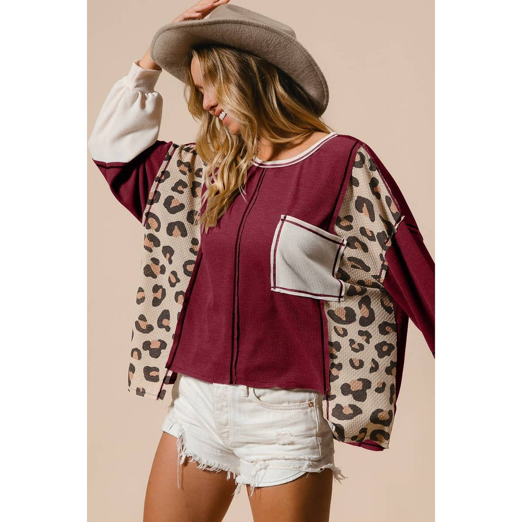 Leopard Thermal Loose Fit Shirt