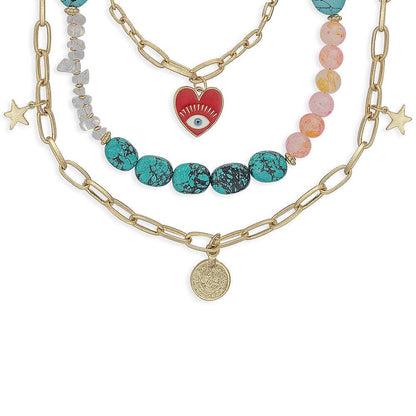 Knowing Heart Layered Charm Necklace