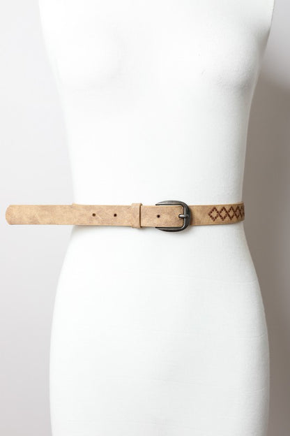 Skinny Tooled Belt