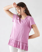 Eloise Ruffle Hem Short Sleeve Tee