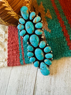 Handcrafted Sterling Silver & Kingman Turquoise Ring Size 6