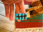 Handcrafted Sterling Silver & Kingman Turquoise Ring Size 8