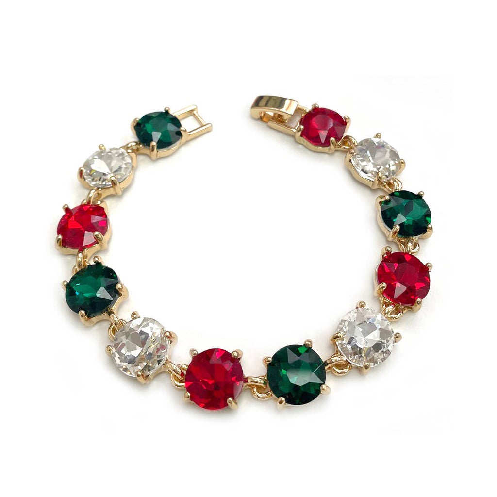 Round Cushion Cut Link Bracelet