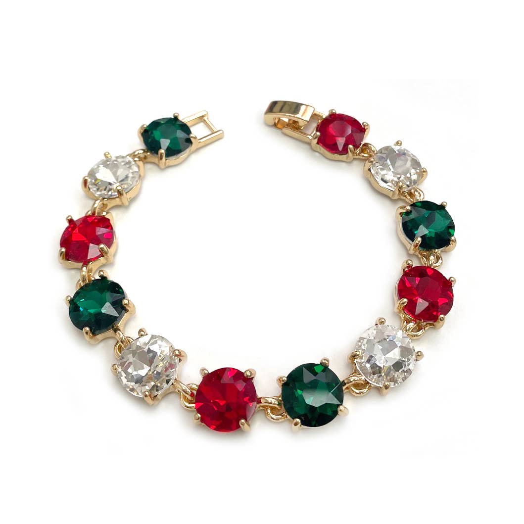 Round Cushion Cut Link Bracelet