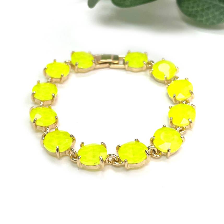 Round Cushion Cut Link Bracelet