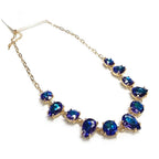 Round & Teardrop Mix Glass Beads Station Necklace