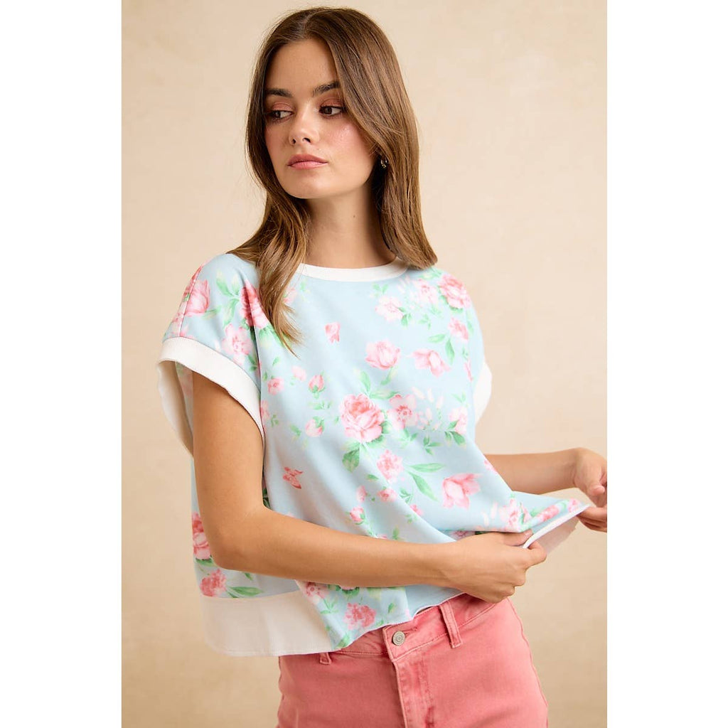 Floral Open Back Top