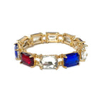 Emerald Cut Crystal AB Stretch Bracelets