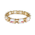 Emerald Cut Crystal AB Stretch Bracelets
