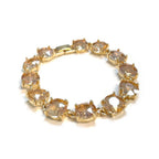 Round Cushion Cut Link Bracelet