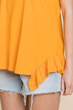 PiPPY Side Ruffle Loose Fit Cami Top