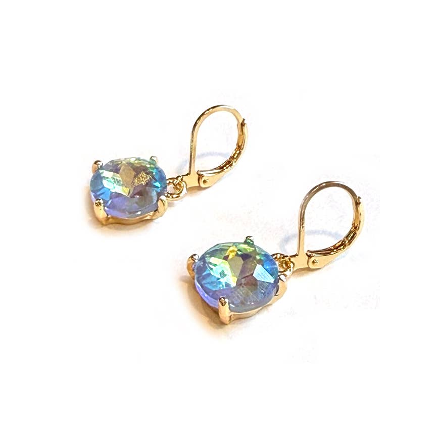 12mm Round AB Drop Earrings