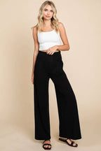 PiPPY Fold Over Wide Leg Palazzo Pants