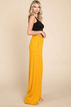 SMOCKING WAIST WIDE POCKET PANTS