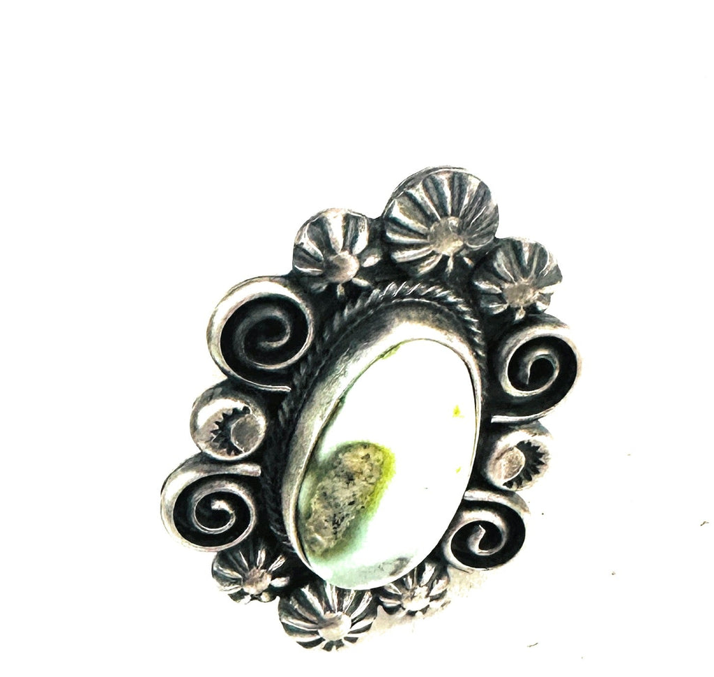 Handcrafted Sterling Silver & Palomino Turquoise Ring Size 7