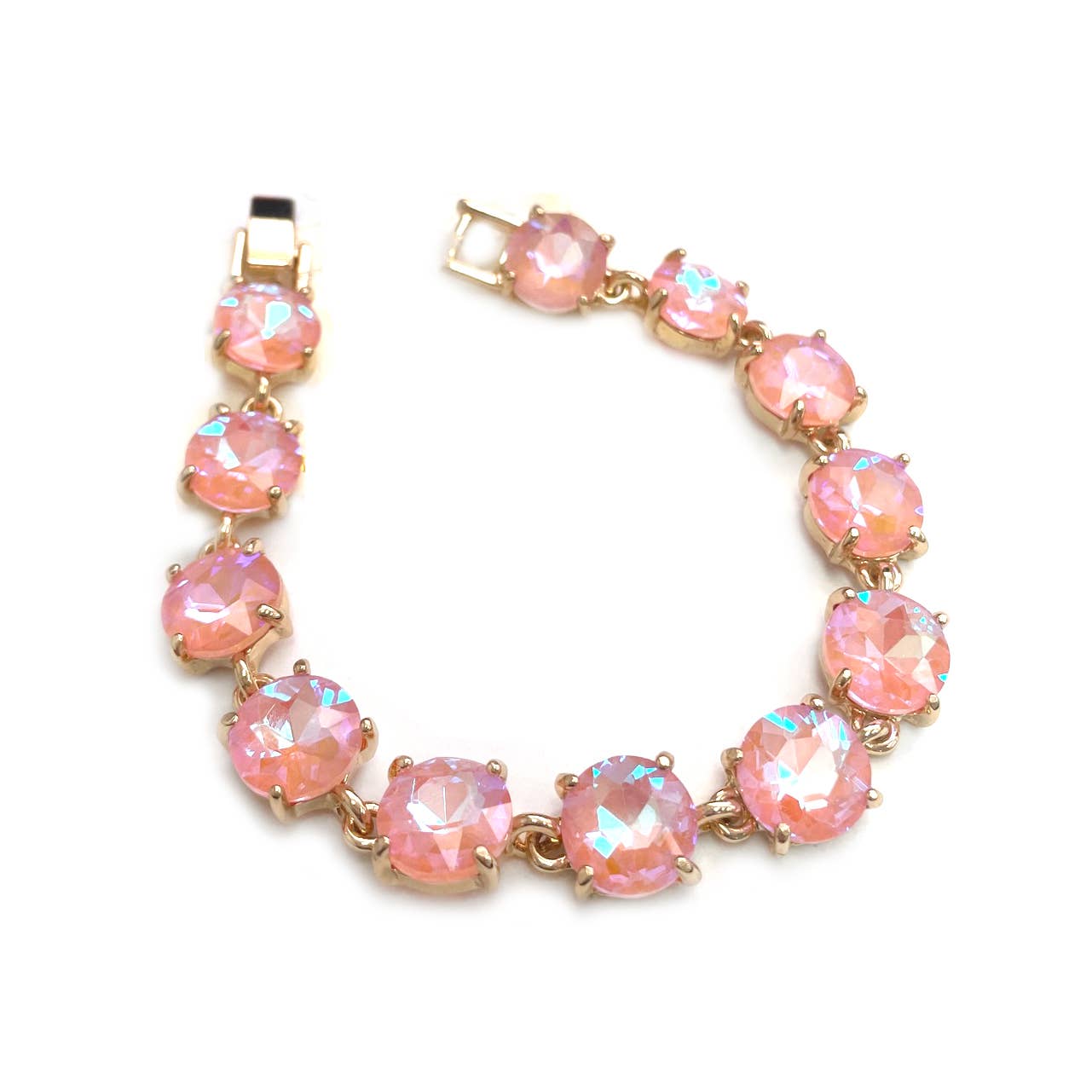 Round Cushion Cut Link Bracelet