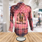 Keep Your Boots Dirty & Your Soul Clean Bleached Button Down