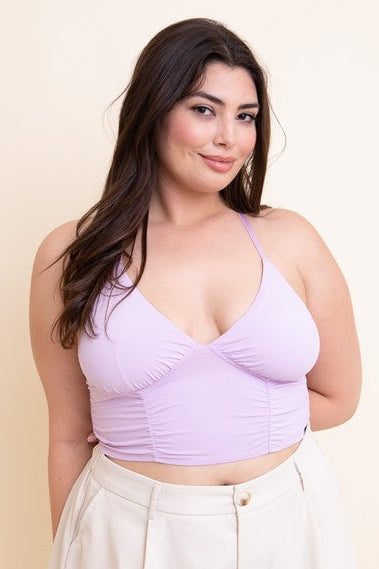 Plus Size Ruched Bralette Tank