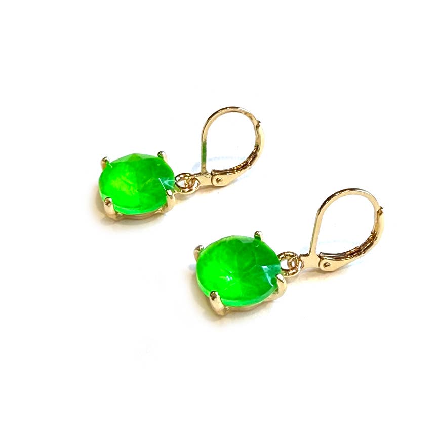 12mm Round AB Drop Earrings