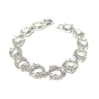 Round Cushion Cut Link Bracelet