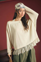 Lace Layers Sweater Knit Top