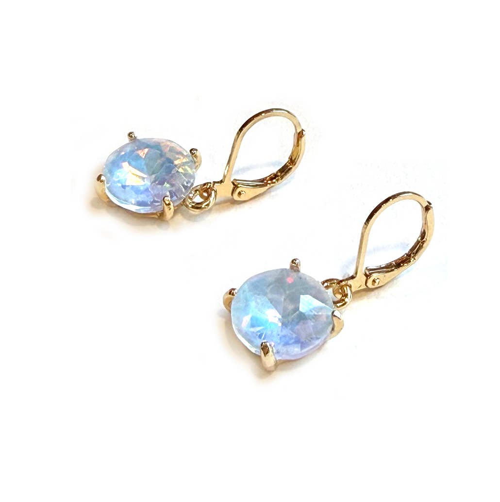 12mm Round AB Drop Earrings