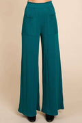 Maybe Perfect Wide Leg Ruched Pants