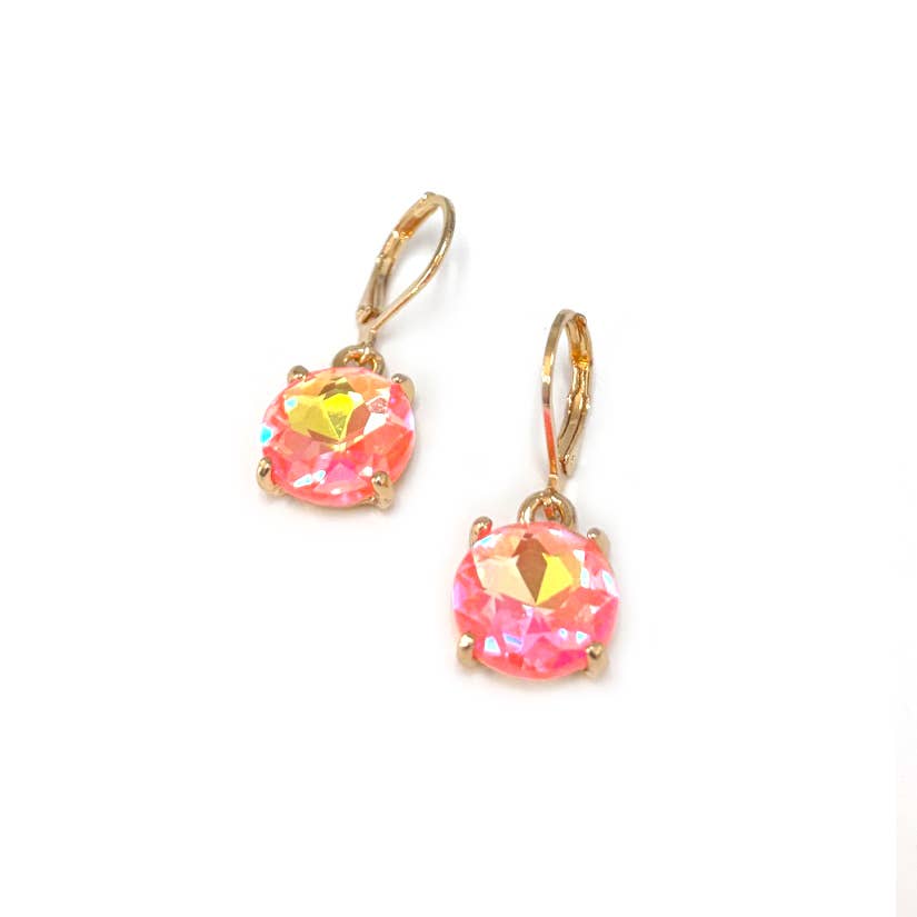 12mm Round AB Drop Earrings