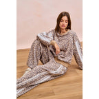 Leopard Lace Stripe Sweat Pants