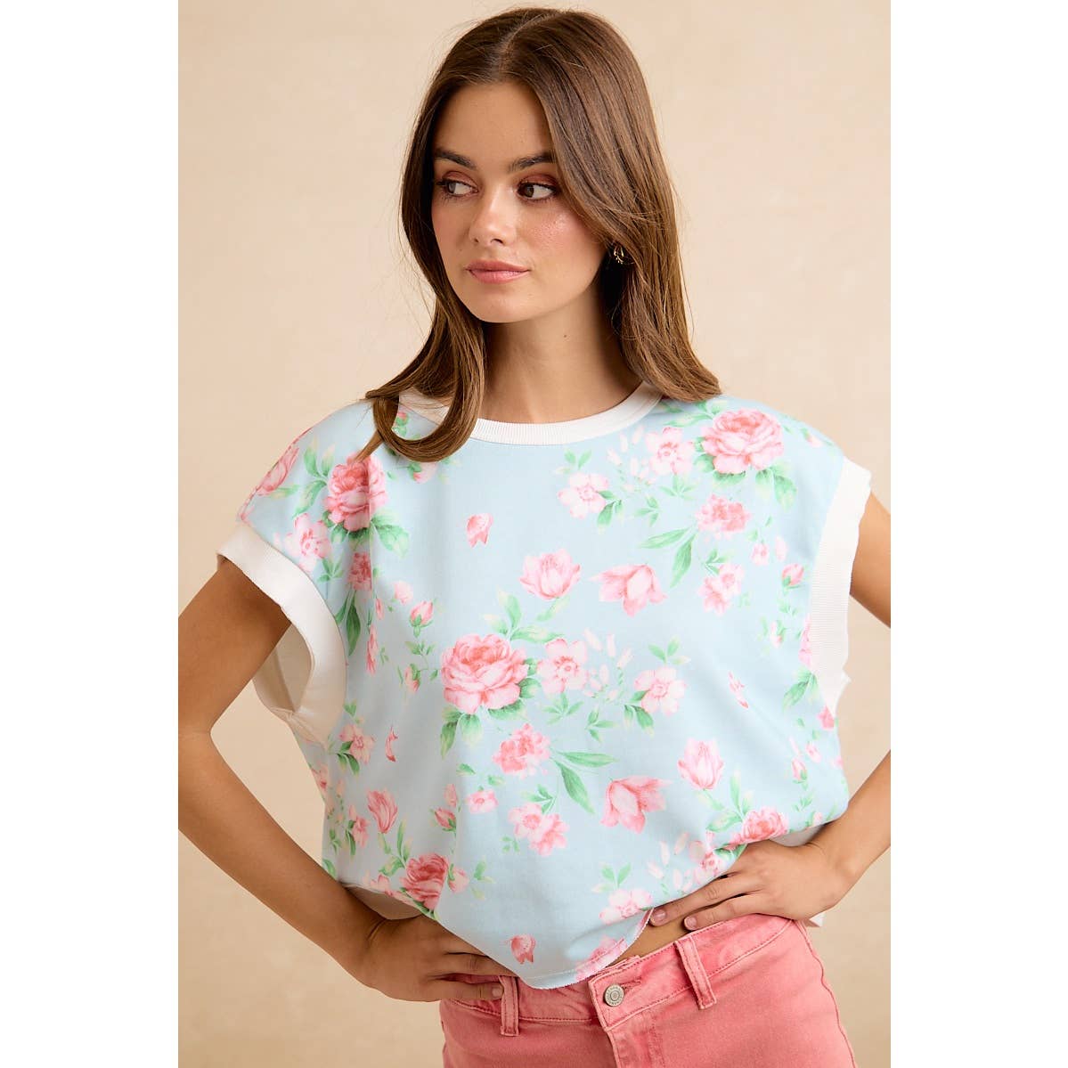 Floral Open Back Top