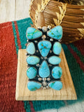 Handcrafted Sterling Silver & Kingman Turquoise Ring Size 9