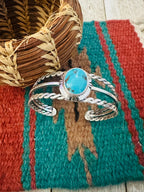Handcrafted Sterling Silver & Turquoise Cuff Bracelet